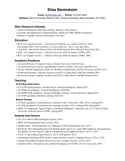 Elias Bareinboim - Purdue Computer Science