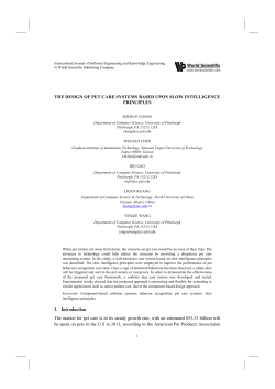 3. Architecture of the Pet Care System