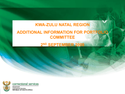 kwa-zulu natal region additional information for portfolio committee 2