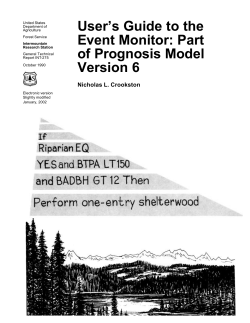 User`s Guide to the Event Monitor