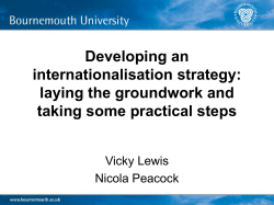 Developing an internationalisation strategy