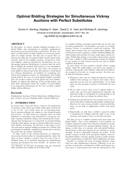Optimal Bidding Strategies for Simultaneous Vickrey