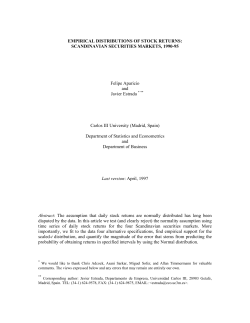 EMPIRICAL DISTRIBUTIONS OF STOCK RETURNS