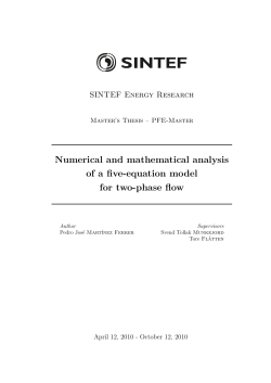 Numerical and mathematical analysis of a five-equation