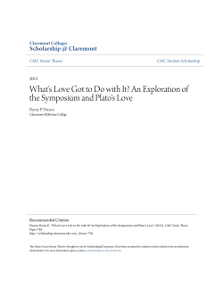 An Exploration of the Symposium and Plato`s Love