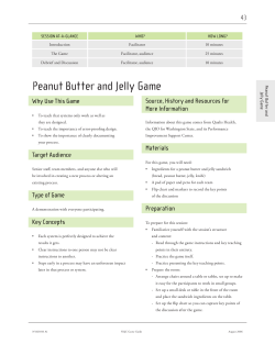 Peanut Butter and Jelly Game