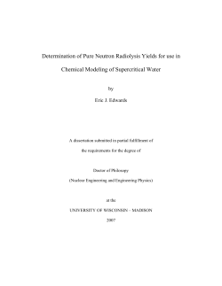 Determination of Pure Neutron Radiolysis Yields for use in Chemical