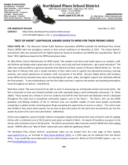 “best of show” lighthouse award given to npsd for their promo video