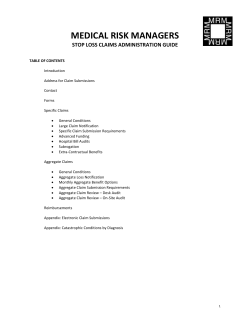 MRM Claims Administration Guide 2012 - MRM-MGU