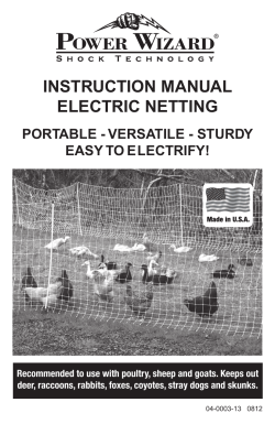 instruction manual electric netting