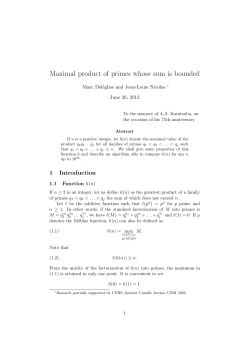 Maximal product of primes whose sum is bounded