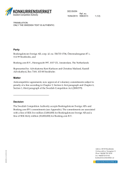 Decision: Bookingdotcom, 596/2013