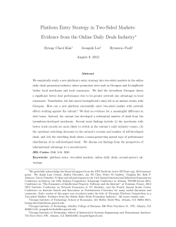 Platform Entry Strategy in Two-Sided Markets