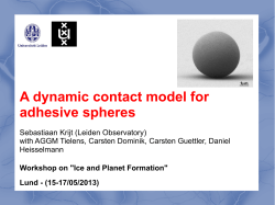 A dynamic contact model for adhesive spheres