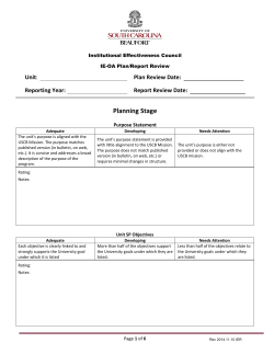 Planning Stage