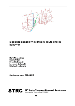 Modeling simplicity in drivers` route choice behavior