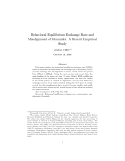 Behavioral Equilibrium Exchange Rate and Misalignment of