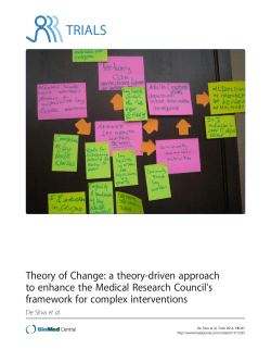 Theory of Change: a theory-driven approach to enhance the Medical