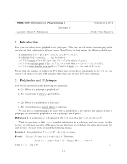 Proof that bounded polyhedra are polytopes. Separating