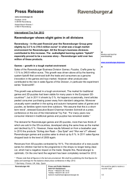 Press Release - Ravensburger