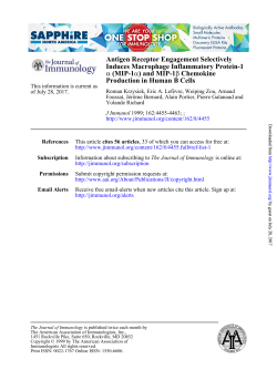 Antigen Receptor Engagement Selectively Induces Macrophage