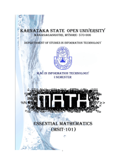 Essential maths - Department of Higher Education