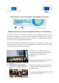 9 March - Round-up on circular economy: a passionate conversation