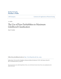 The Use of Prior Probabilities in Maximum - Purdue e-Pubs