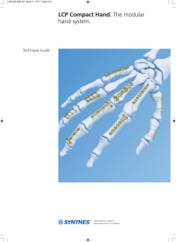 LCP Compact Hand. The modular hand system.