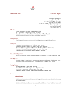 CV July 2016 - Department of Economics
