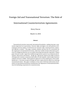 Foreign Aid and Transnational Terrorism: The Role
