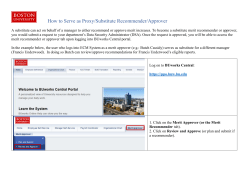 Instructions for Serving as a Substitute/Proxy