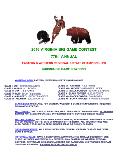 2016 VIRGINIA BIG GAME CONTEST 77th. ANNUAL