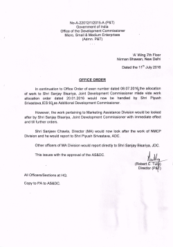 OFFICE ORDER In continuation to Office Order of even number