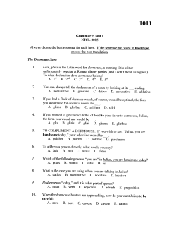 Grammar Yz and I NJCL 2OO5 Always choose the best response for