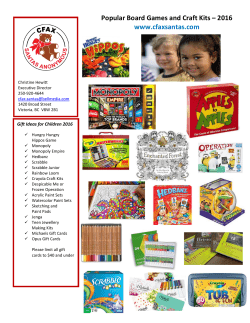 Popular board games - CFAX Santas Anonymous