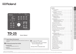 TD-25 Manual