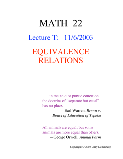 MATH 22 - Larry Denenberg`s