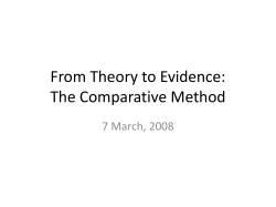 From Theory to Evidence: The Comparative Method