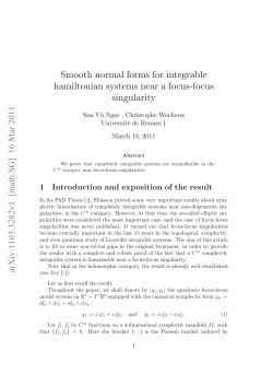Smooth normal forms for integrable hamiltonian systems near a