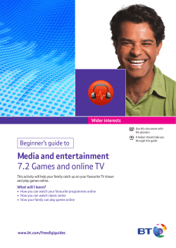 7.2 Games and online TV