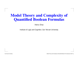 Model Theory and Complexity of Quantified Boolean Formulas