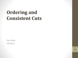 Ordering and consistent cuts