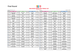 Pairing Sheet