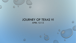 Sojourn to the Cradle of Texas Liberty