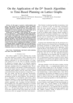 On the Application of the D* Search Algorithm to Time