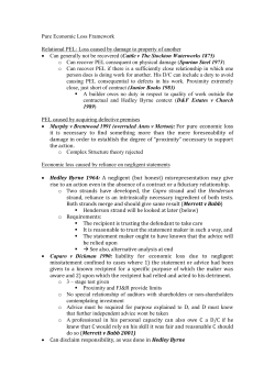 Pure Economic Loss Framework