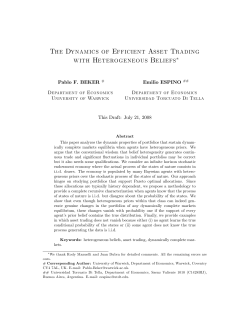 The Dynamics oF EFFicient Asset Trading with Heterogeneous