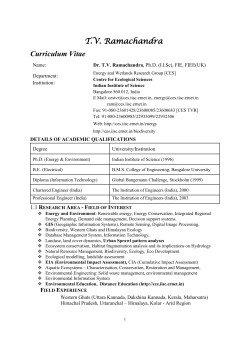 Curriculum Vitae - National Institute of Ecology