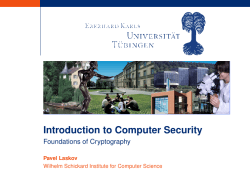 Introduction to Computer Security
